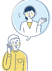電話しているイラスト
