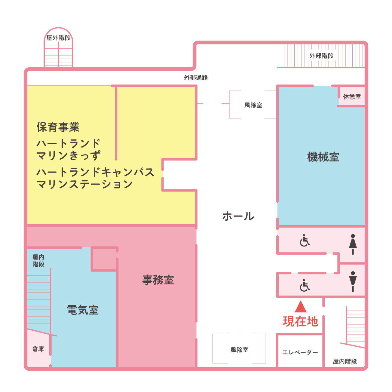 １階のフロアマップ