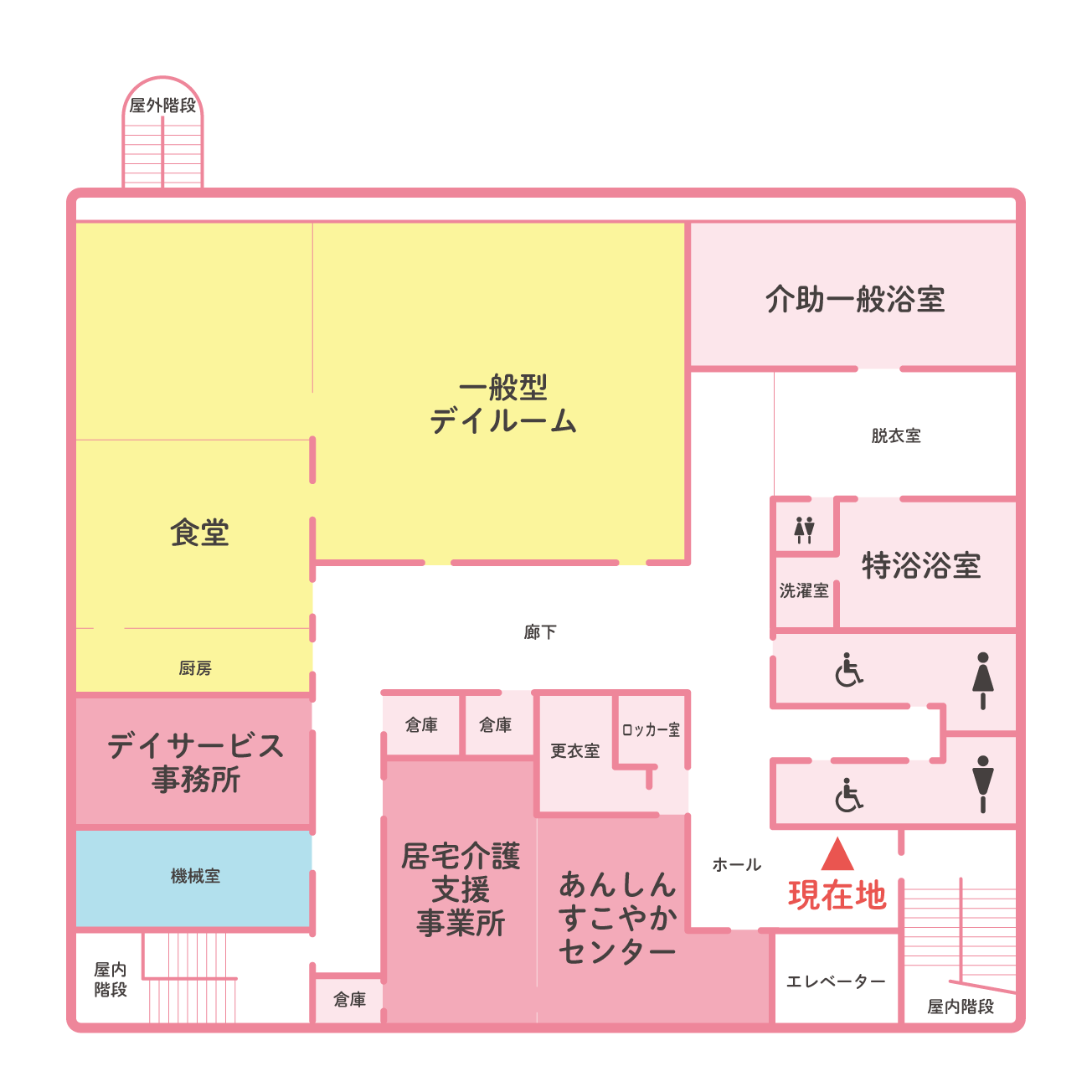 ２階のフロアマップ