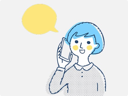 女性が電話をかけるイラスト